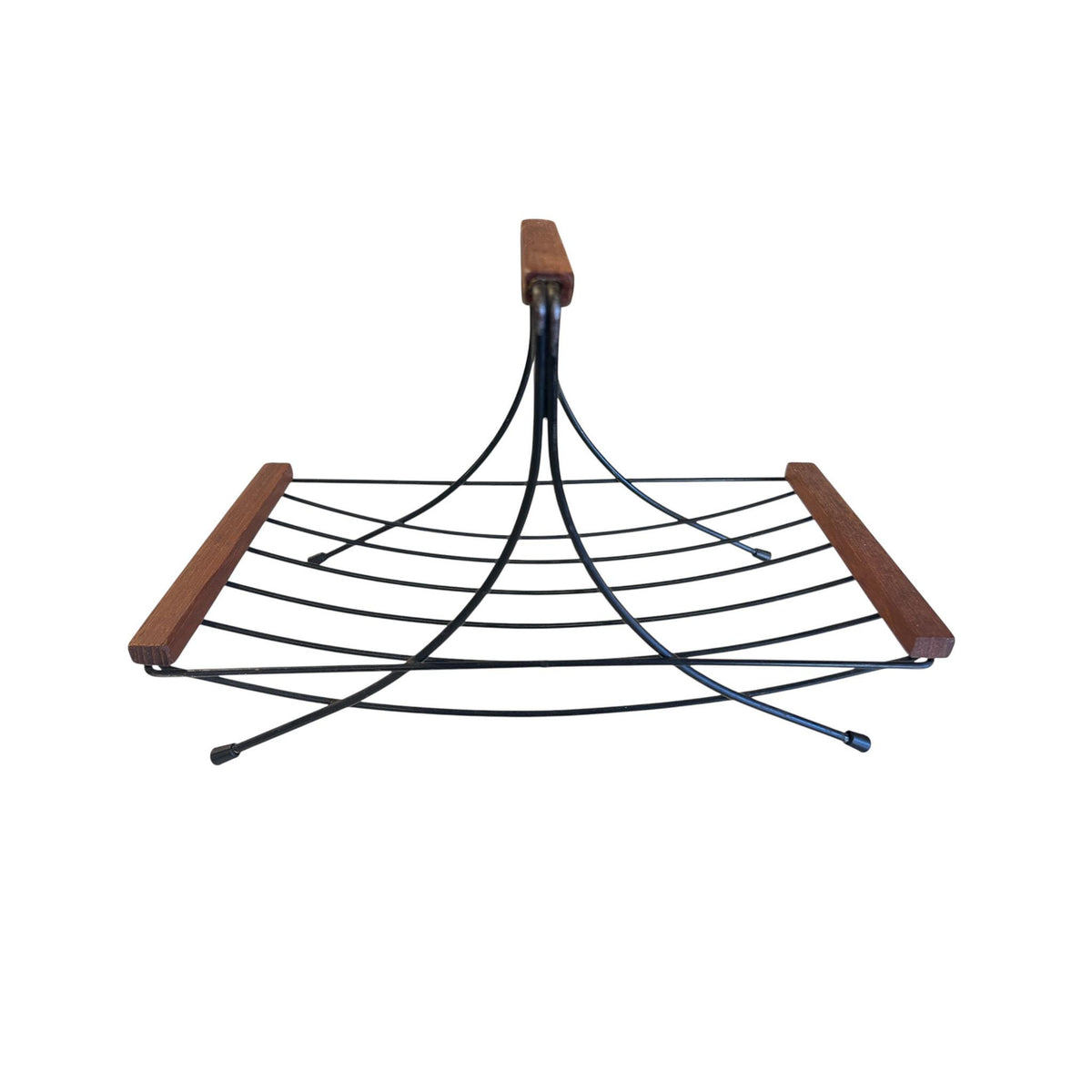 String-Korb aus Teak hergestellt in den 1960er Jahren, sehr guter Zustand