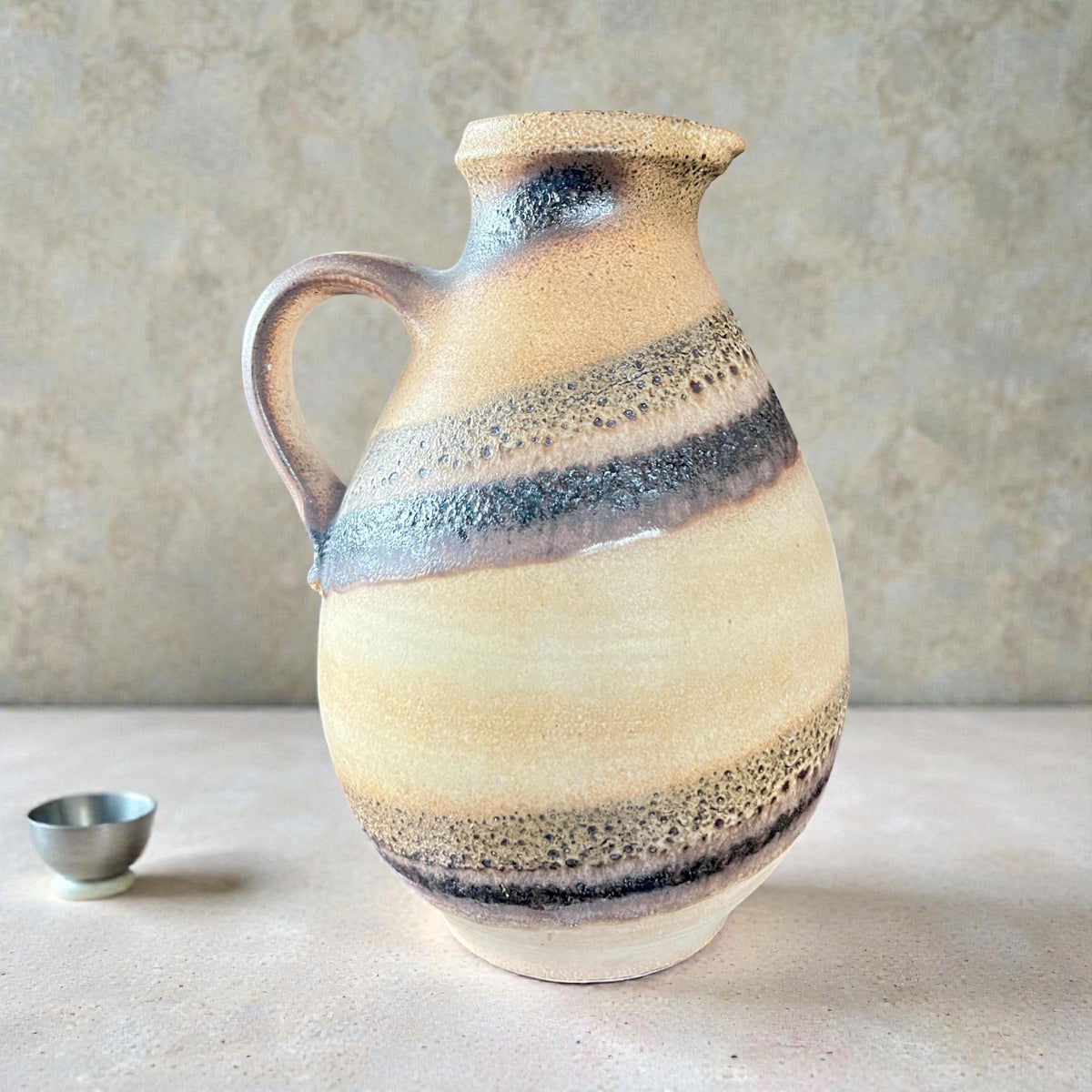 Vintage Fat Lava Krug von Scheurich – West Germany Keramik in Braun | Mid Century Design Model: 671-30