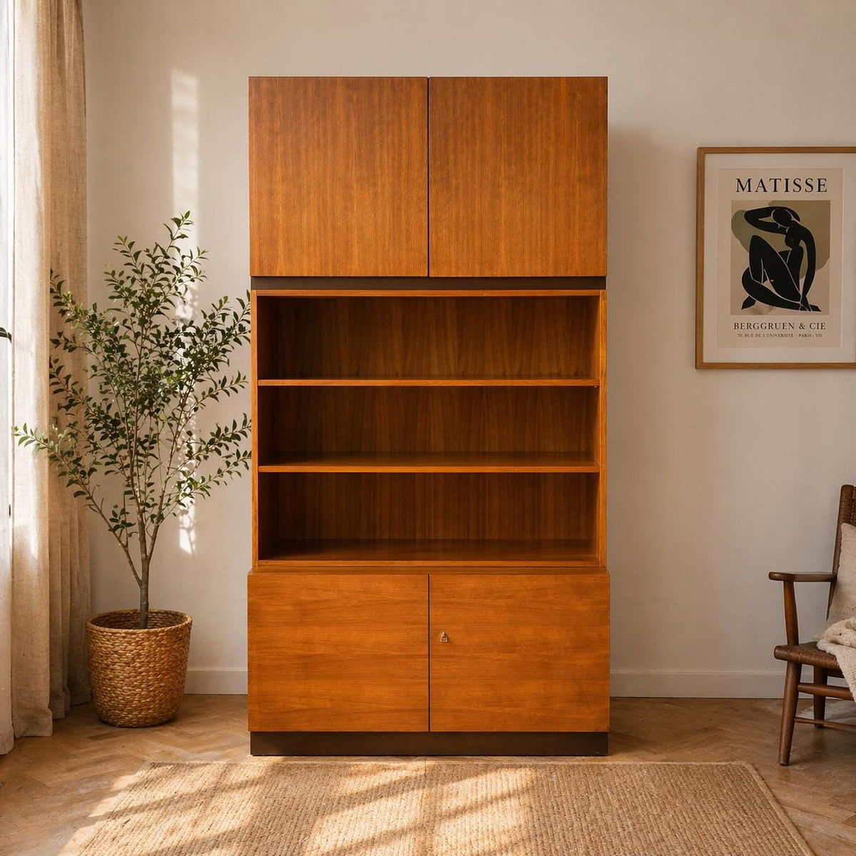Mid Century Teak Systemmöbel – Modulares Schrank- & Regalsystem 1960er – Danish Modern im Stil von Riestenpatt, RT, Bramin oder WK - Möbel