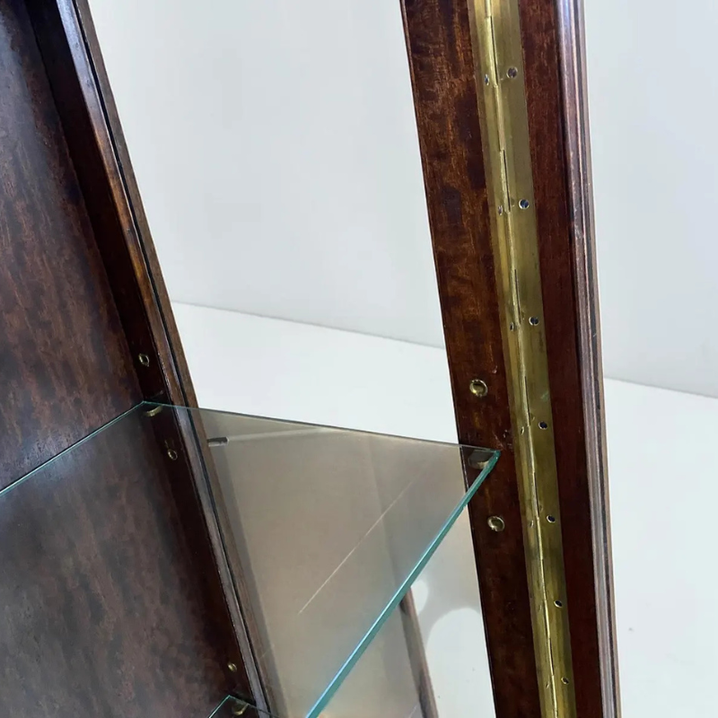 Art Deco Vitrine aus Mahagoni – Verglaste Display Cabinet 1930s 1940s – Vintage Glass Cabinet Mid Century/ spätes Art Deco