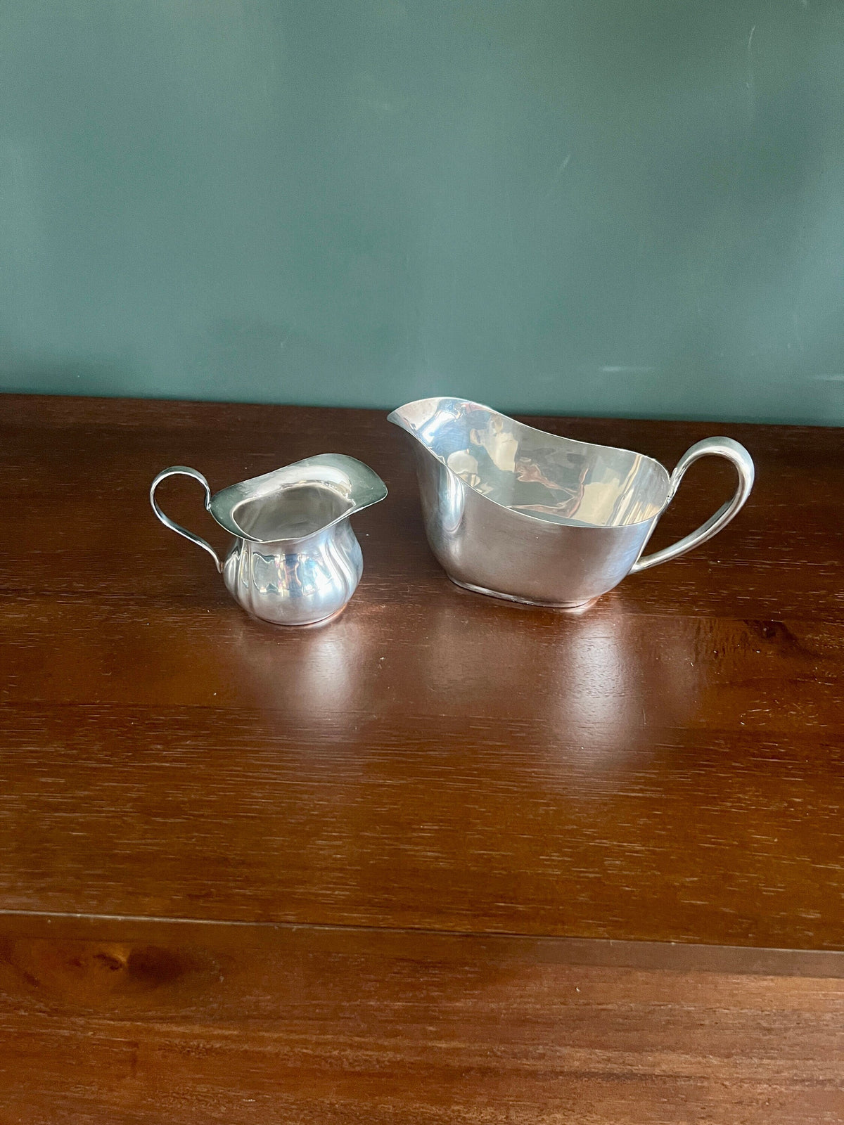 Vintage Sauciere von Reed&Barton 1146 versilbert inkl. versilbertes Milchkännchen geschenkt dazu
