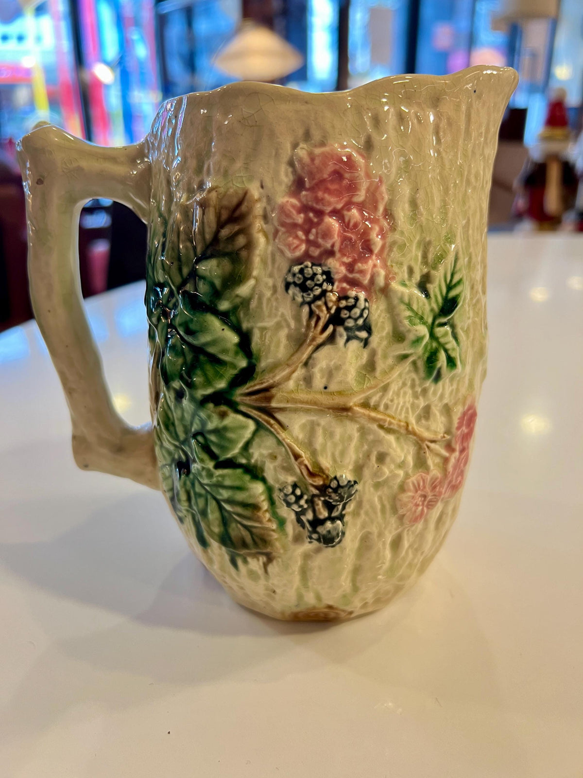 Rarität! Originaler Jugendstil-Krug, Vase der englischen Manufaktur Minton ca. 1900 Jahre, sehr guter Zustand