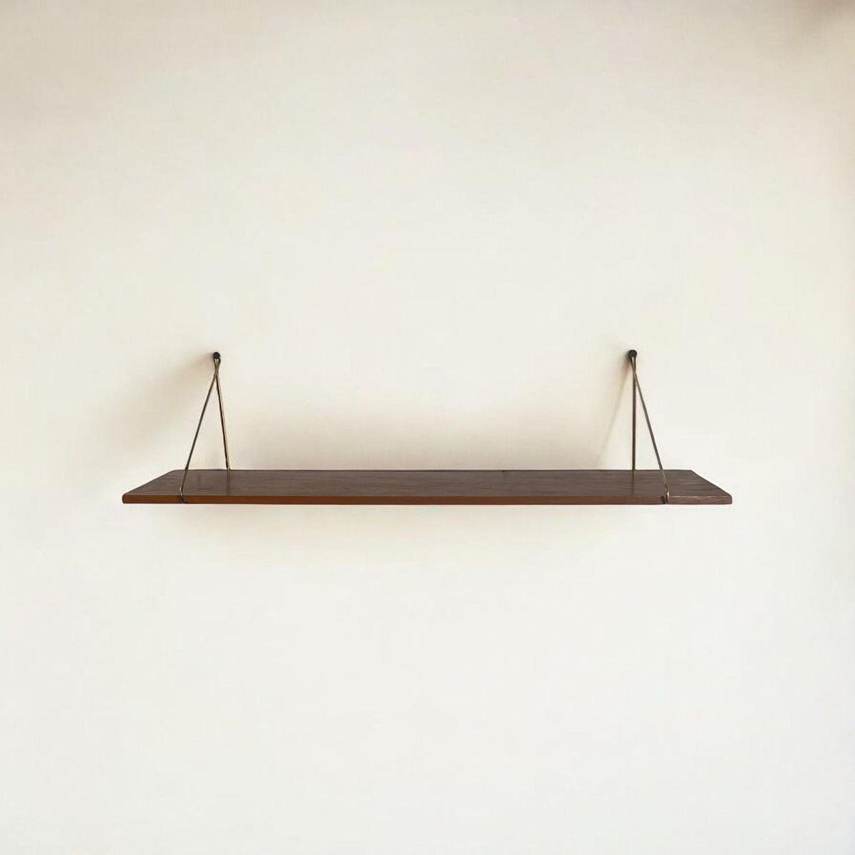 Vintage String-Wandregal aus Holz mit Metallaufhängung | Mid-Century Stil | Offenes Regal | Skandinavisches Design