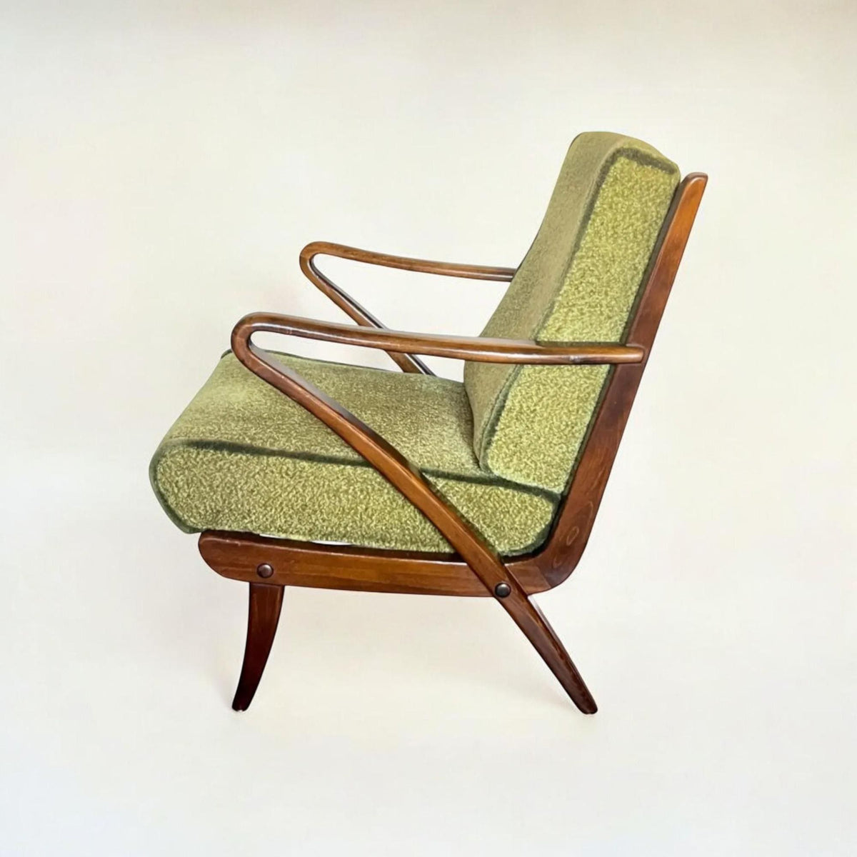 Original Mid Century Easy Chair. Bugholzsessel aus den 1940er Jahren von Guglielmo Ulrich für C.W.K. Möbel gefertigt.