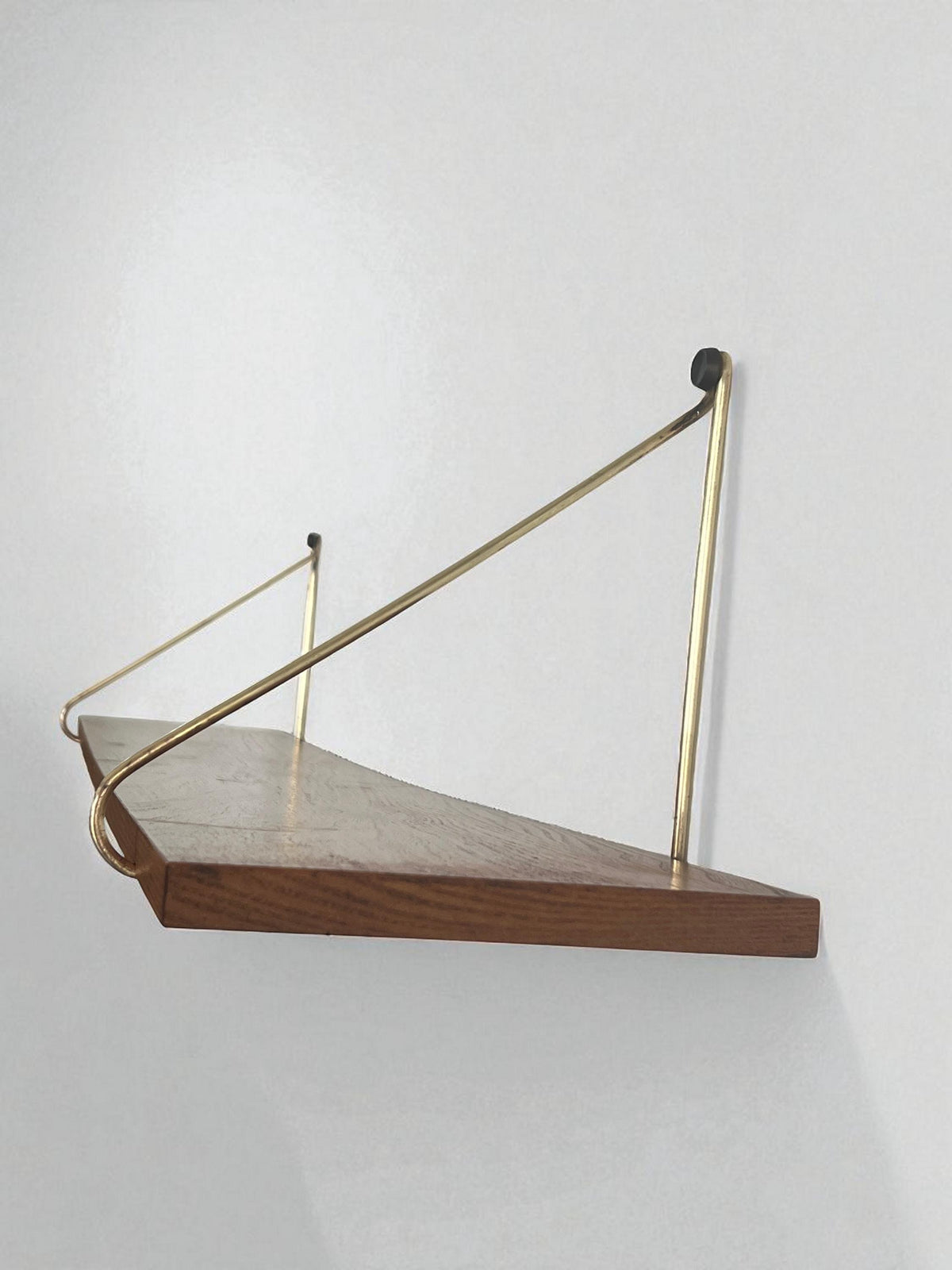 Vintage String-Wandregal aus Holz mit Metallaufhängung | Mid-Century Stil | Offenes Regal | Skandinavisches Design