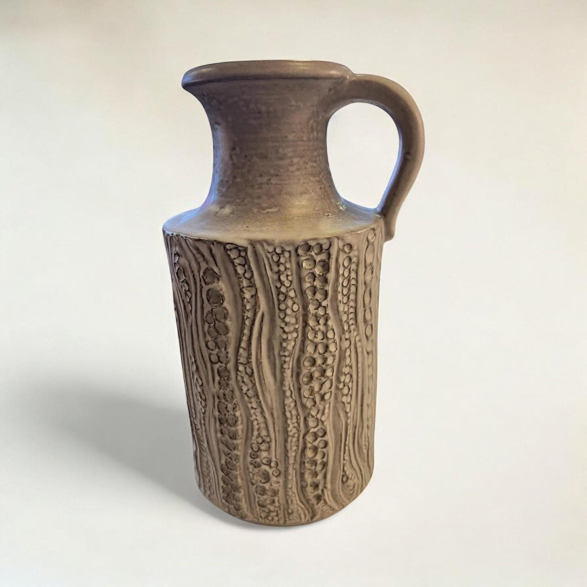 Carsten Tönnieshofen Vase grau, (7653-25) handgefertigt in den 1960-1970er Jahren in Deutschland, Keramikvase im Top Zustand