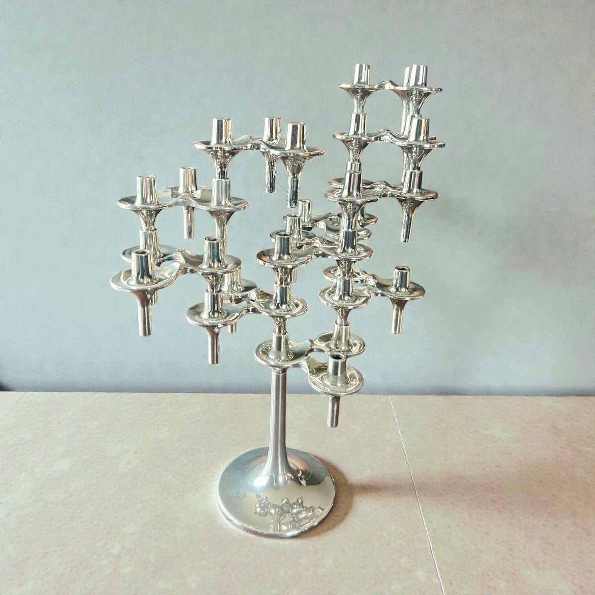 Ikonischer BMF Orion Kerzenhalter von Stoff & Nagel – Modulare Space-Age Lichtskulptur, West Germany
