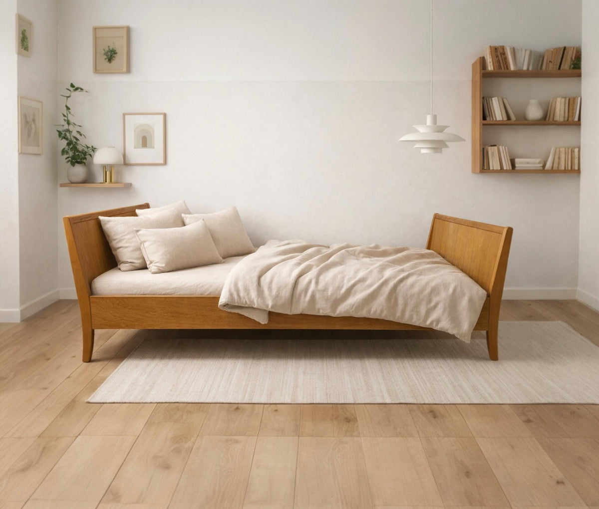 Mid Century Daybed Holz /Vintage Gästebett | Skandinavisches Daybed Sofa | Retro Einzelbett | Danish Design Bett | Mid Century Möbel 1960