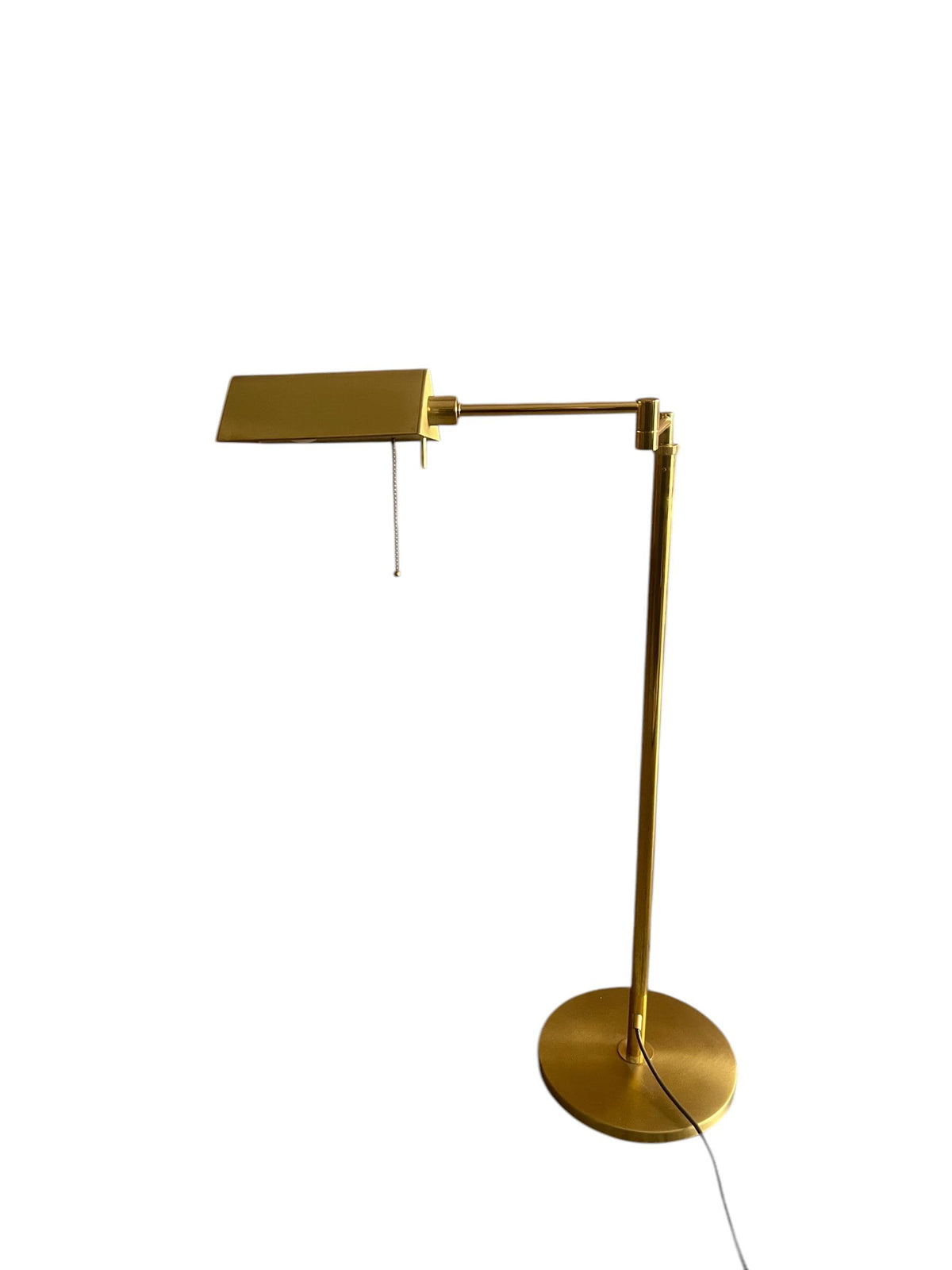Vintage Messing Stehlampe mit Gelenkarm – Verstellbare Leseleuchte 70er Jahre Stil – Mid Century Modern im Stil von Sölken oder Holtkötter