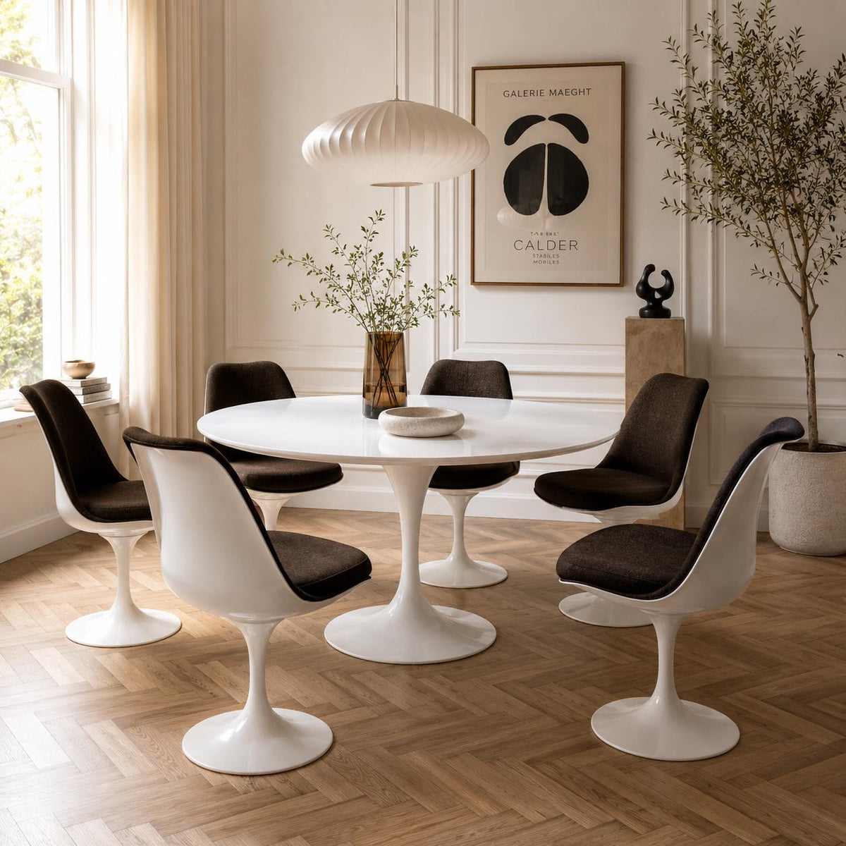 Herman Miller Orbit Series Dining Set | Farner & Grunder | Space Age Tisch und 6 Stühle | Vitra Lizenz | 70er Jahre